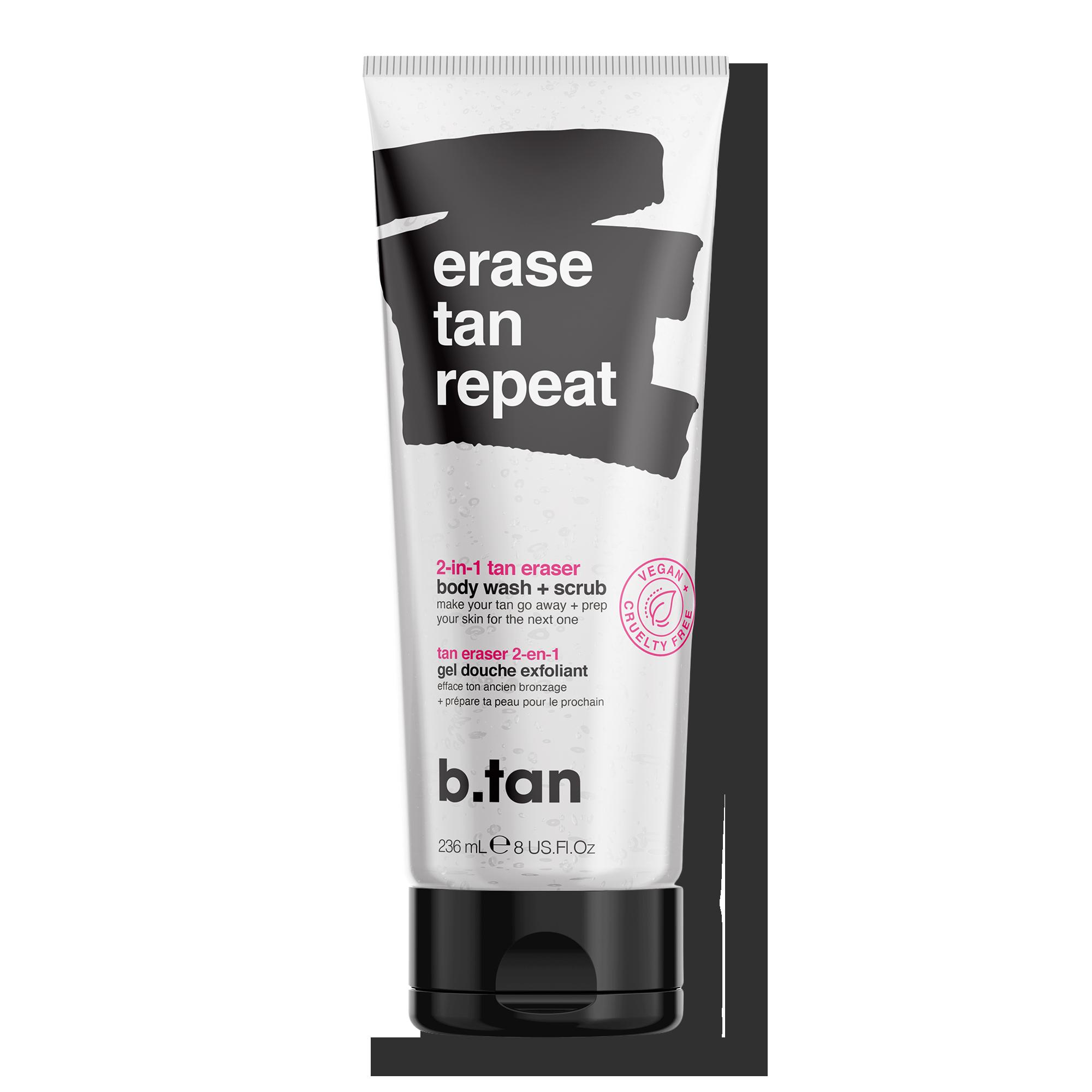 Buy a part of Erase Tan Repeat 2-in-1 Body Wash + Scrub b.tan Outlet Sale  today and get 60% off
